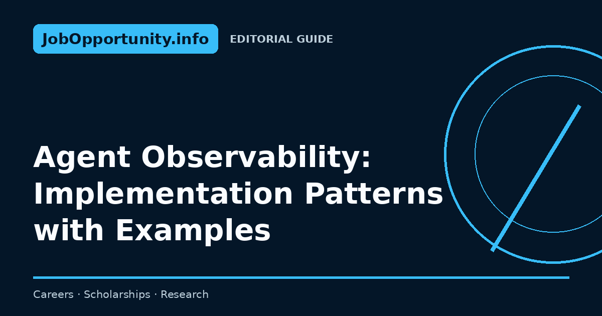 Agent Observability: Implementation Patterns with Examples