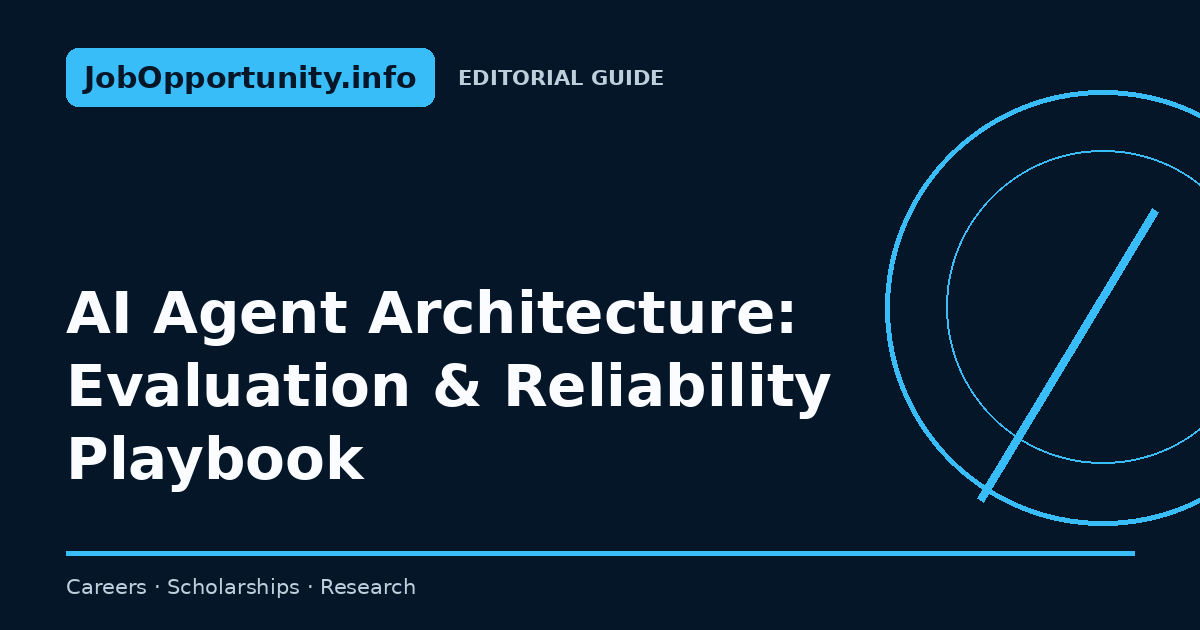 AI Agent Architecture: Evaluation & Reliability Playbook