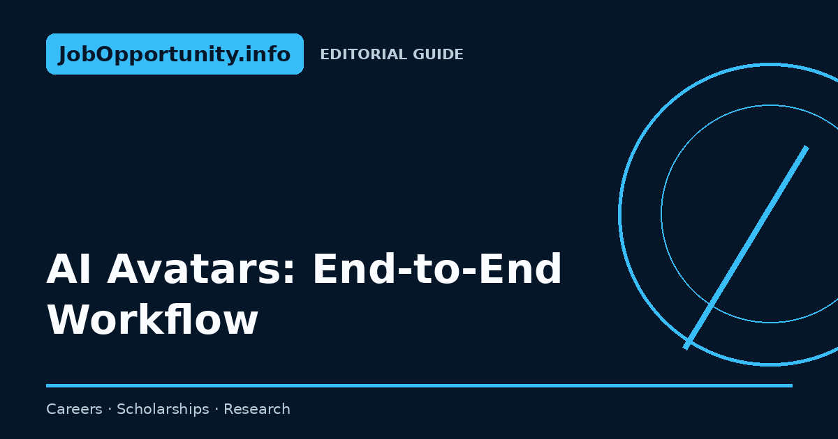 AI Avatars: End-to-End Workflow