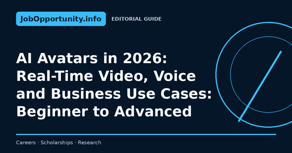 AI Avatars in 2026: Real-Time Video, Voice and Business Use Cases: Beginner to Advanced