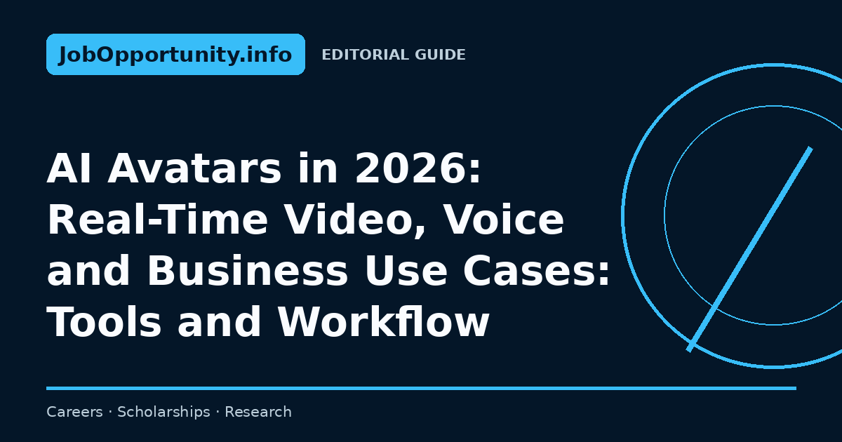 AI Avatars in 2026: Real-Time Video, Voice and Business Use Cases: Tools and Workflow