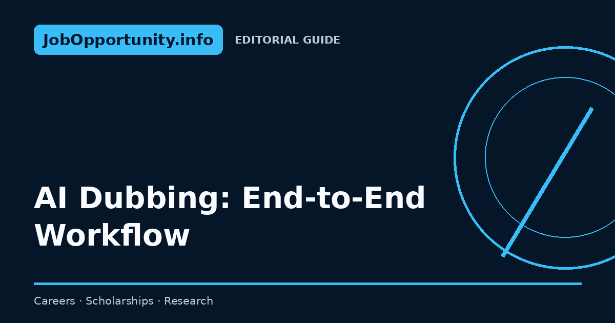 AI Dubbing: End-to-End Workflow