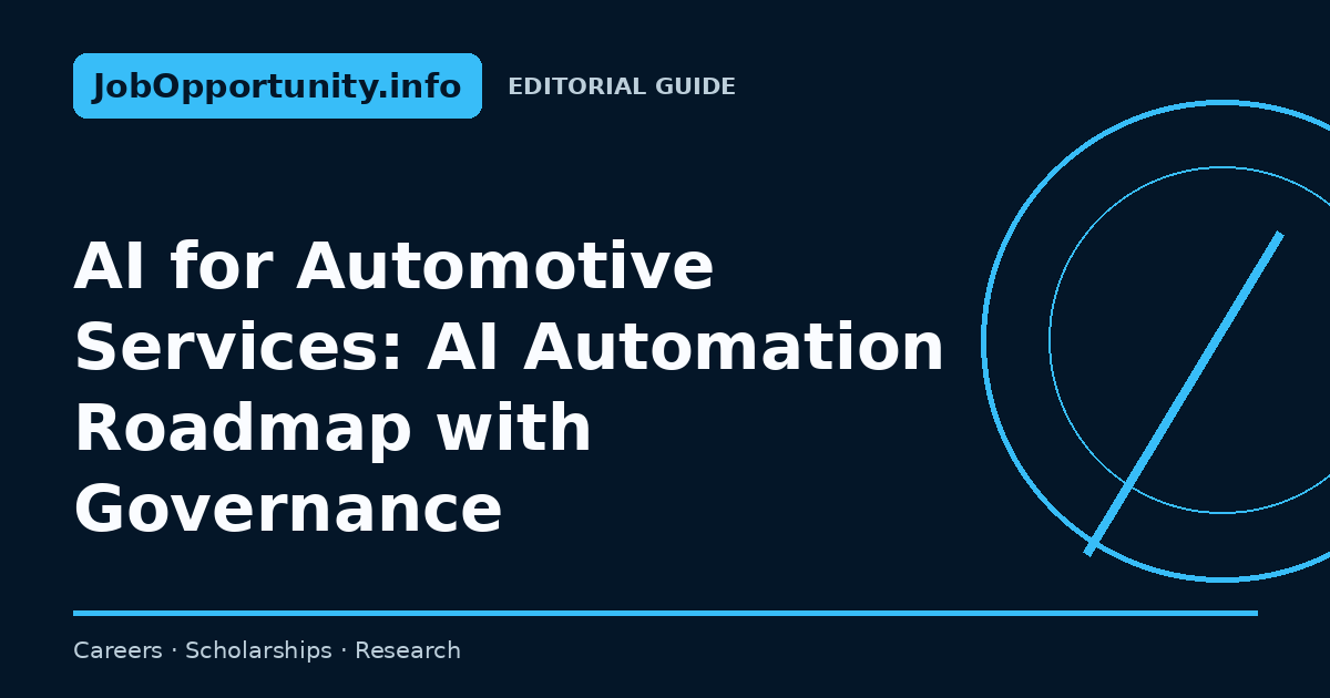 AI for Automotive Services: AI Automation Roadmap with Governance