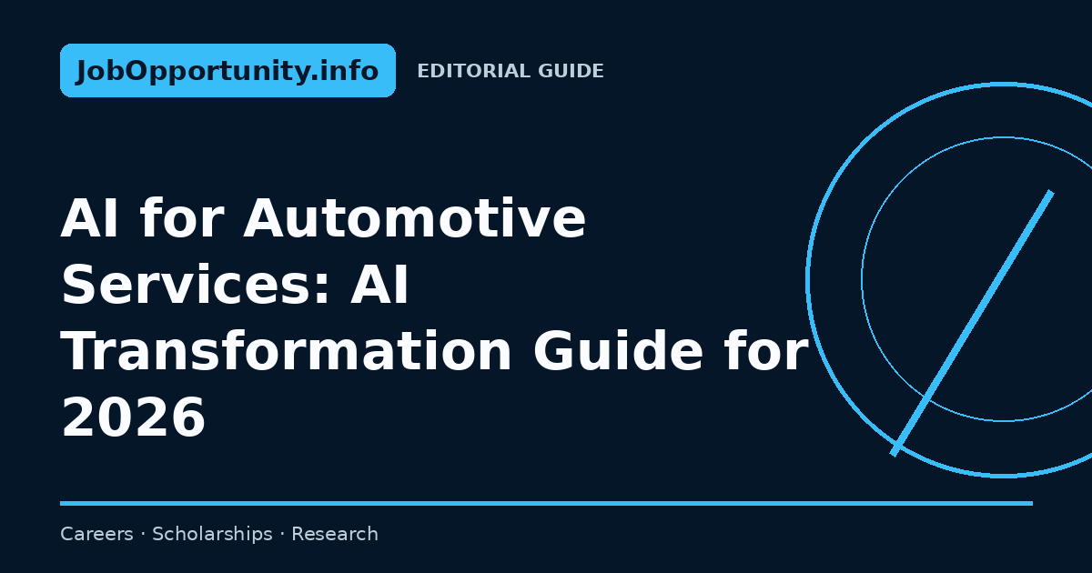 AI for Automotive Services: AI Transformation Guide for 2026