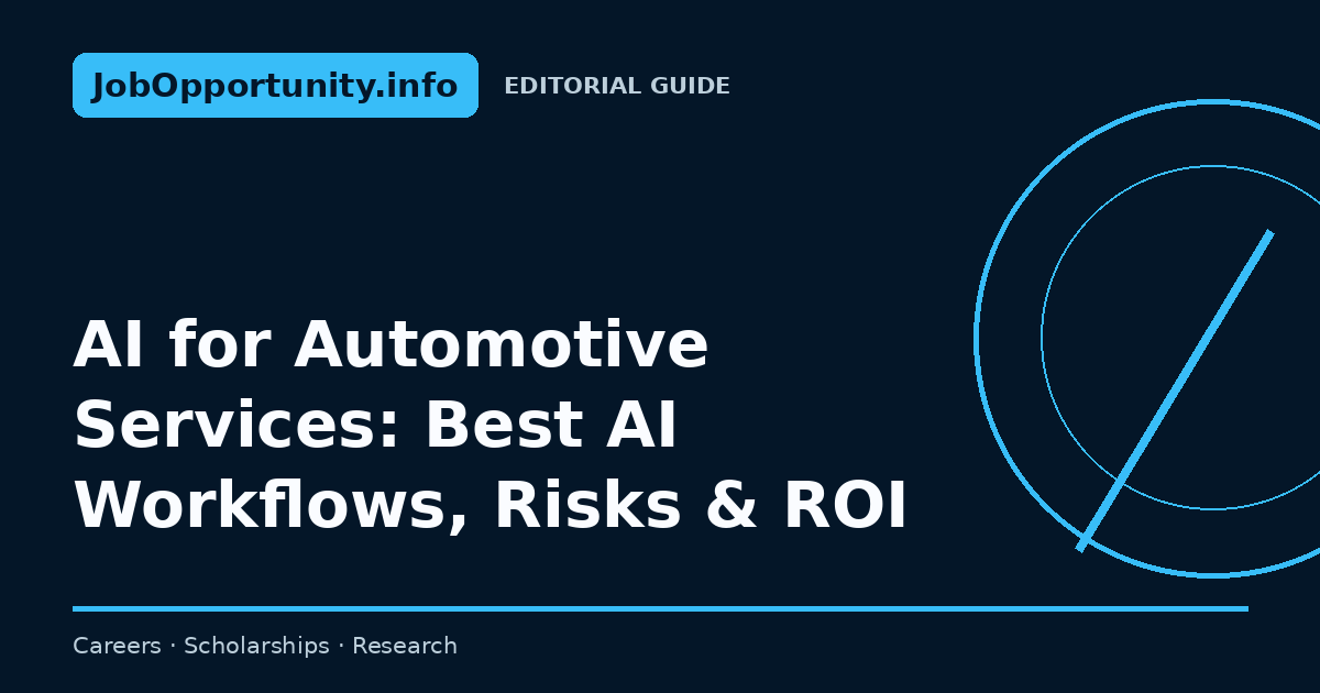 AI for Automotive Services: Best AI Workflows, Risks & ROI
