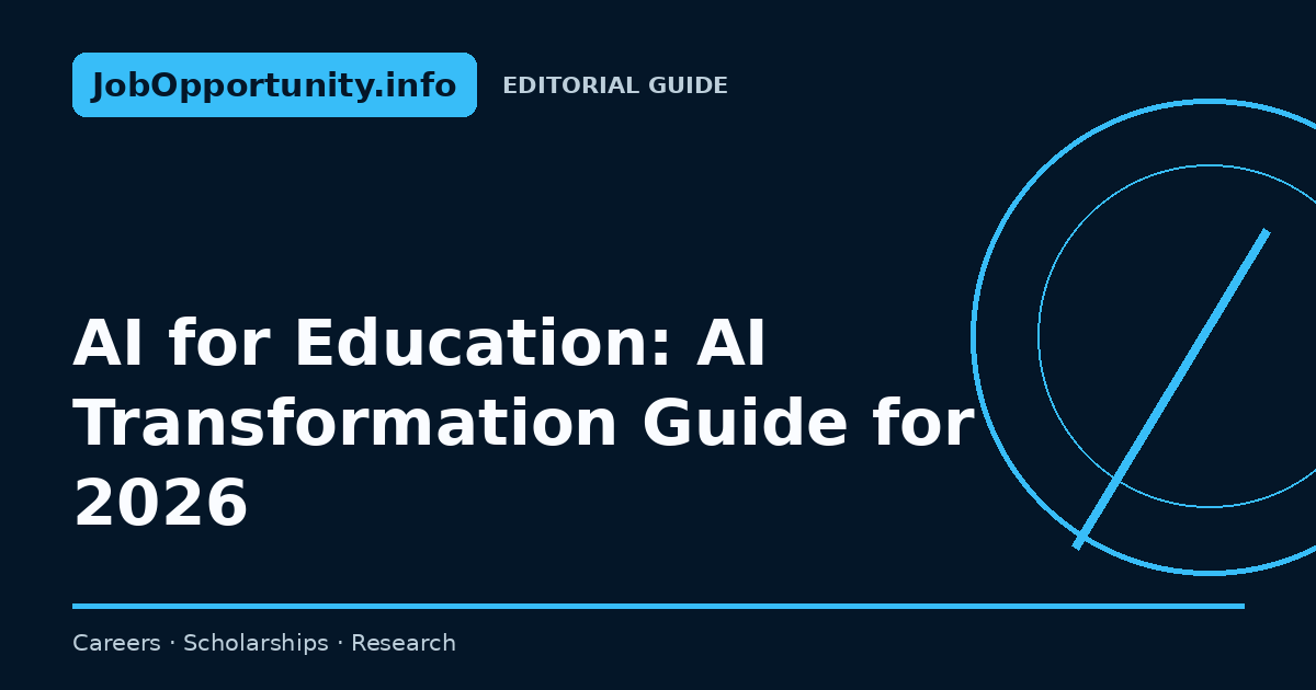 AI for Education: AI Transformation Guide for 2026