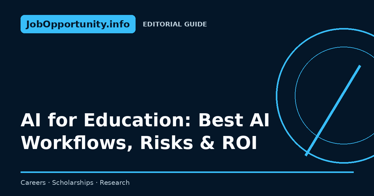 AI for Education: Best AI Workflows, Risks & ROI