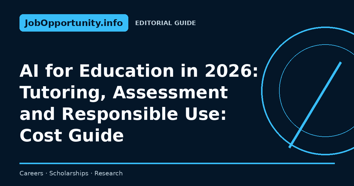 AI for Education in 2026: Tutoring, Assessment and Responsible Use: Cost Guide