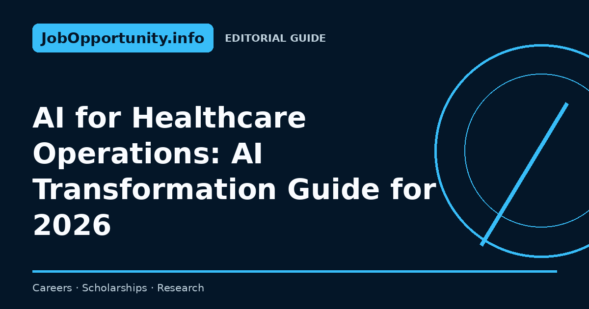 AI for Healthcare Operations: AI Transformation Guide for 2026