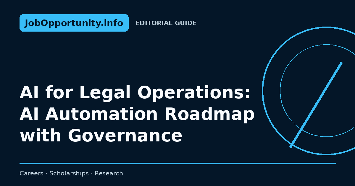 AI for Legal Operations: AI Automation Roadmap with Governance