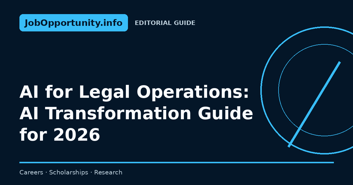 AI for Legal Operations: AI Transformation Guide for 2026