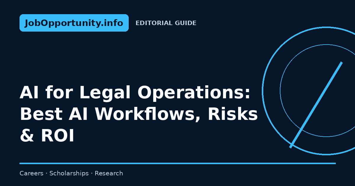 AI for Legal Operations: Best AI Workflows, Risks & ROI
