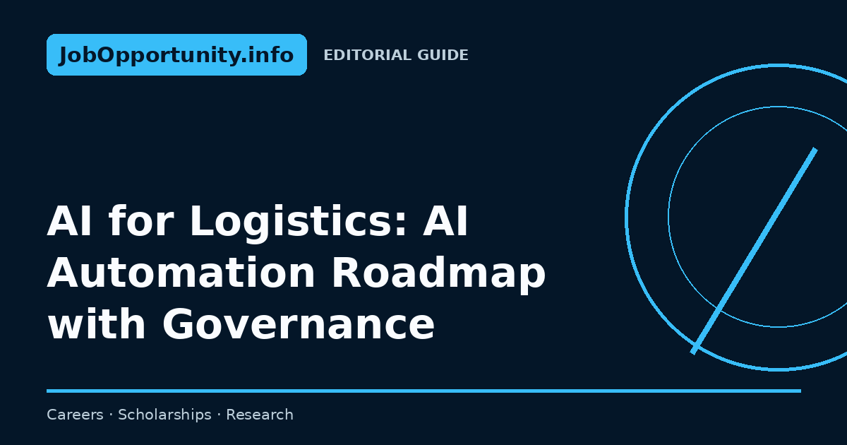 AI for Logistics: AI Automation Roadmap with Governance