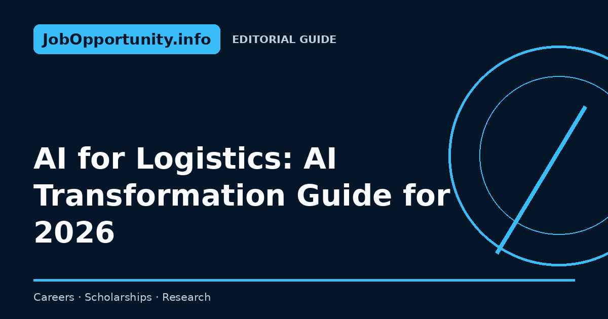 AI for Logistics: AI Transformation Guide for 2026