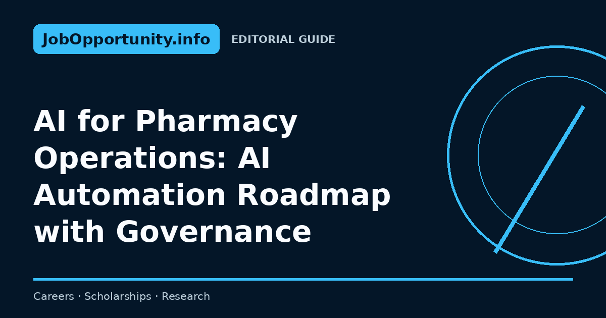AI for Pharmacy Operations: AI Automation Roadmap with Governance