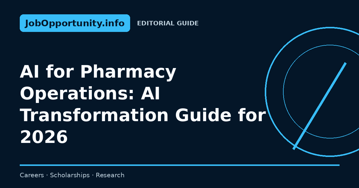 AI for Pharmacy Operations: AI Transformation Guide for 2026