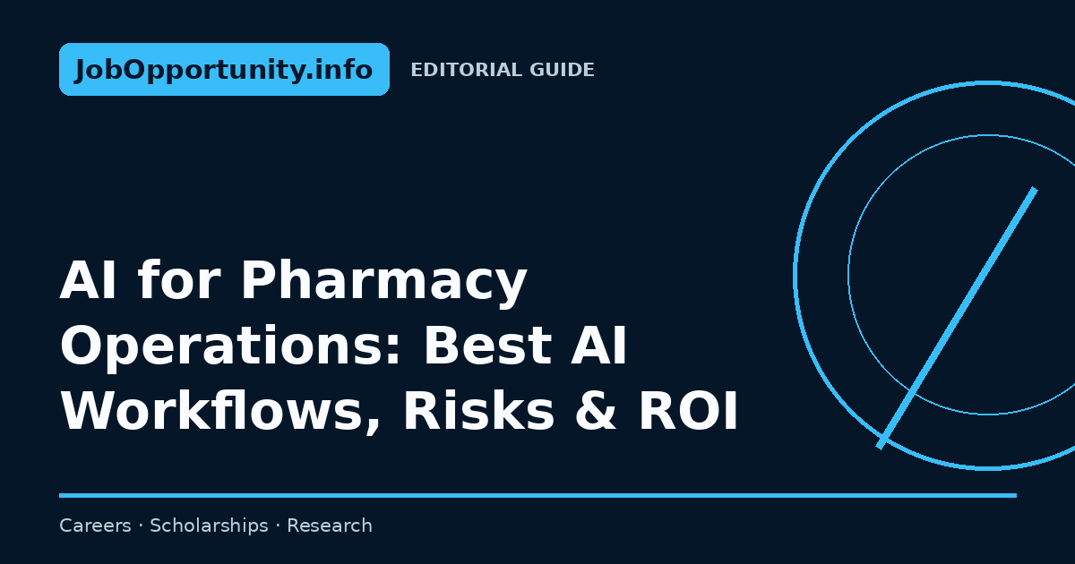 AI for Pharmacy Operations: Best AI Workflows, Risks & ROI