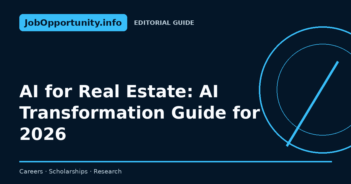 AI for Real Estate: AI Transformation Guide for 2026