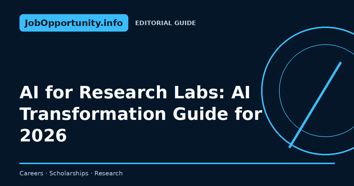 AI for Research Labs: AI Transformation Guide for 2026