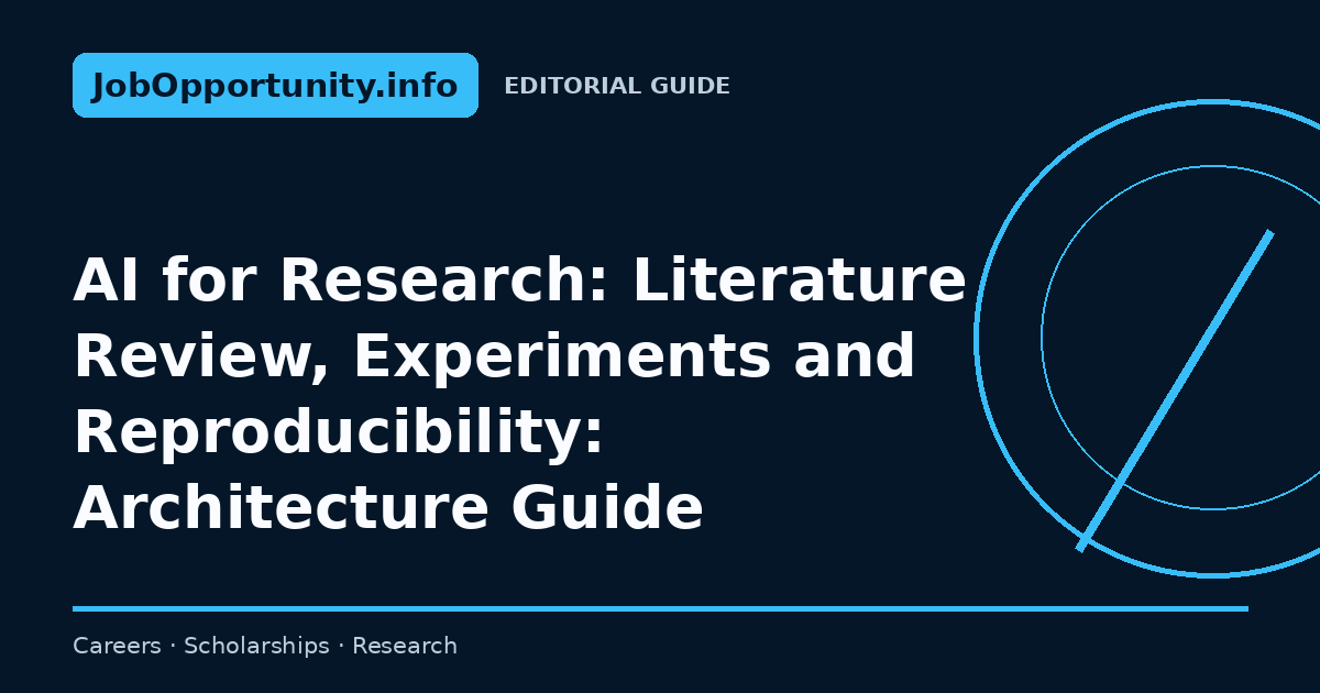 AI for Research: Literature Review, Experiments and Reproducibility: Architecture Guide