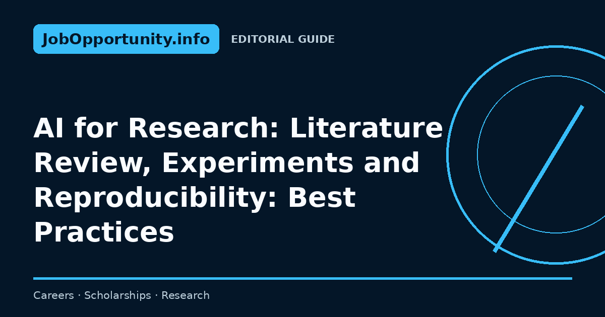 AI for Research: Literature Review, Experiments and Reproducibility: Best Practices