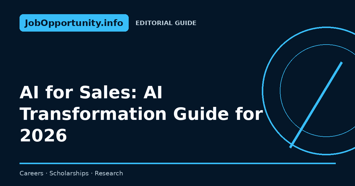 AI for Sales: AI Transformation Guide for 2026