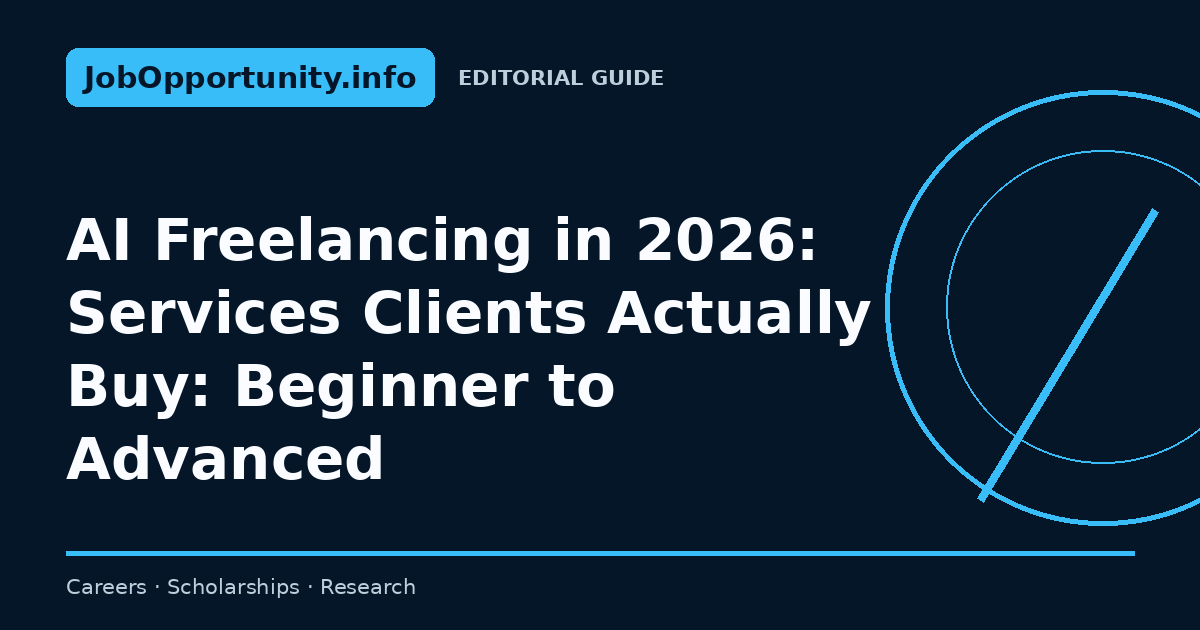 AI Freelancing in 2026: Services Clients Actually Buy: Beginner to Advanced