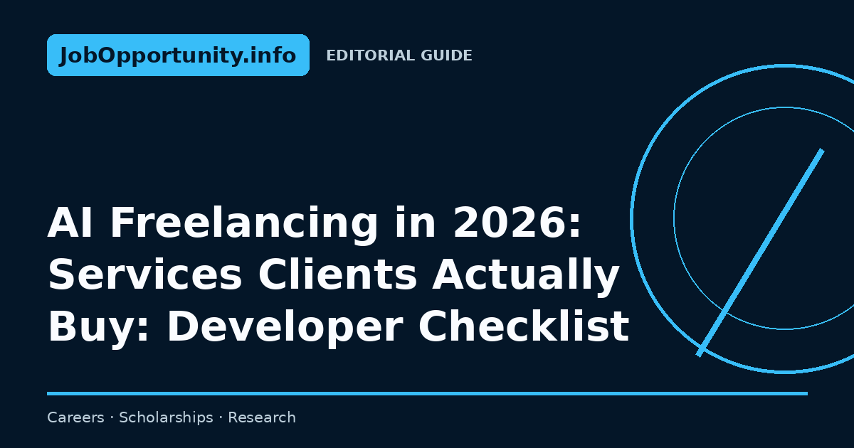 AI Freelancing in 2026: Services Clients Actually Buy: Developer Checklist