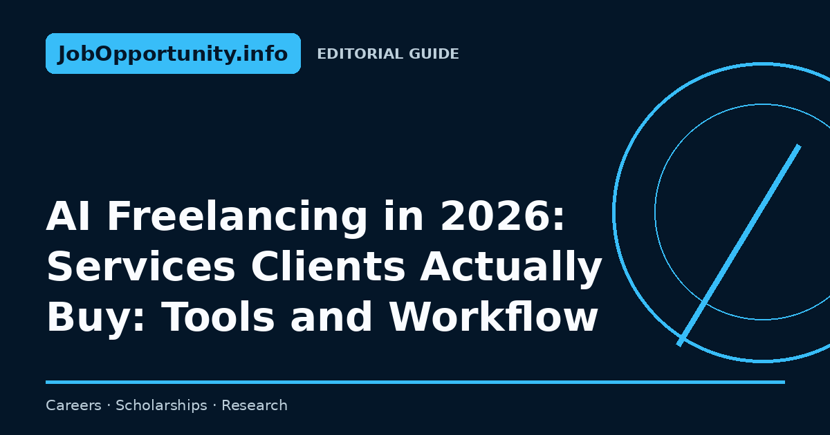 AI Freelancing in 2026: Services Clients Actually Buy: Tools and Workflow