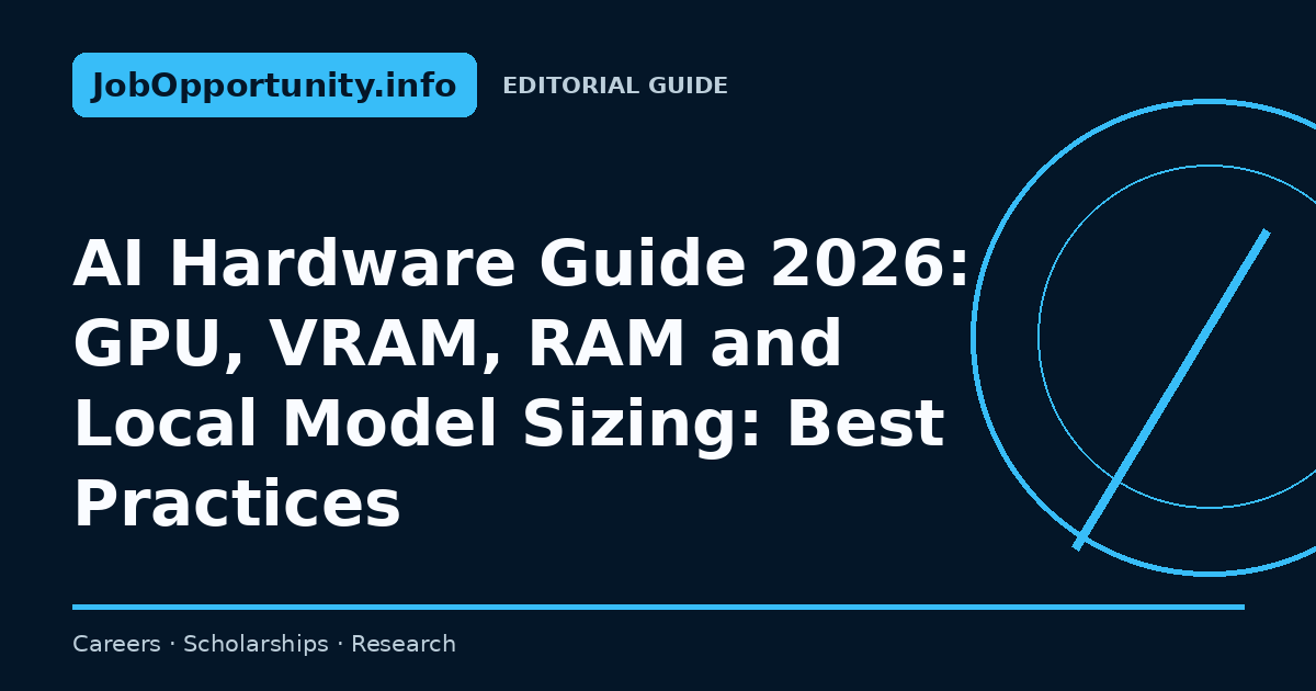 AI Hardware Guide 2026: GPU, VRAM, RAM and Local Model Sizing: Best Practices