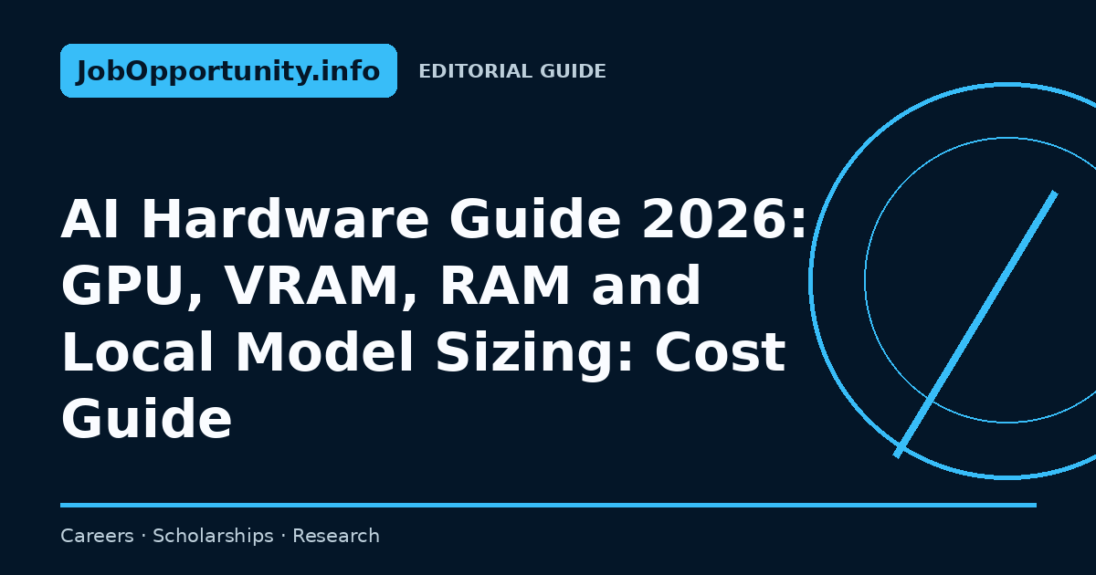 AI Hardware Guide 2026: GPU, VRAM, RAM and Local Model Sizing: Cost Guide