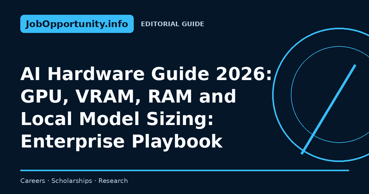 AI Hardware Guide 2026: GPU, VRAM, RAM and Local Model Sizing: Enterprise Playbook