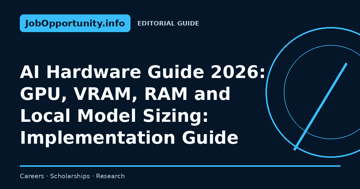 AI Hardware Guide 2026: GPU, VRAM, RAM and Local Model Sizing: Implementation Guide