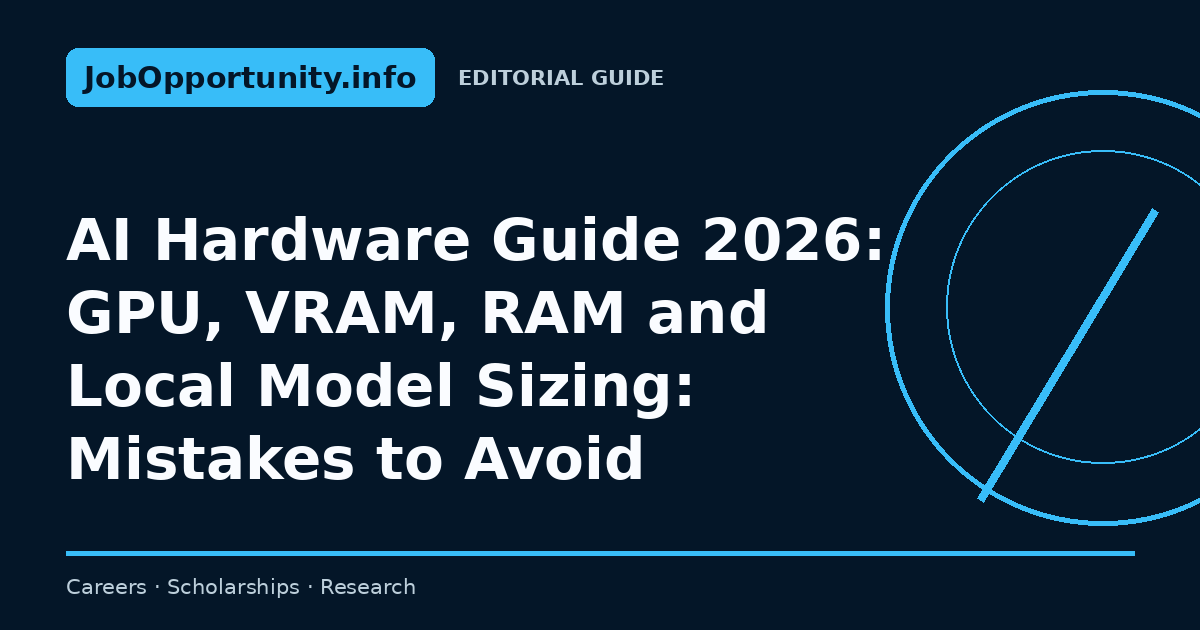 AI Hardware Guide 2026: GPU, VRAM, RAM and Local Model Sizing: Mistakes to Avoid