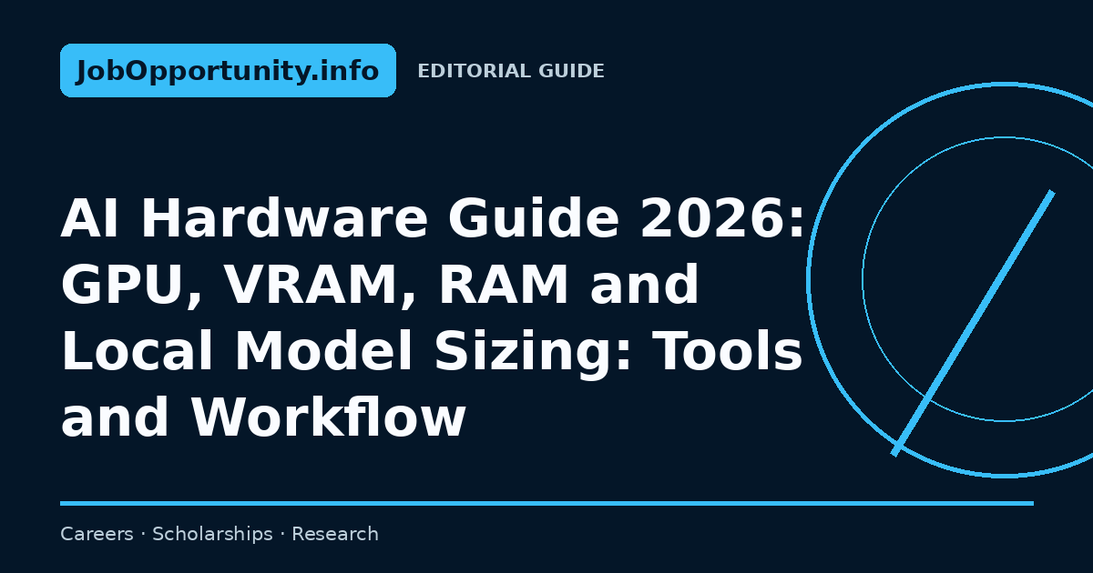 AI Hardware Guide 2026: GPU, VRAM, RAM and Local Model Sizing: Tools and Workflow