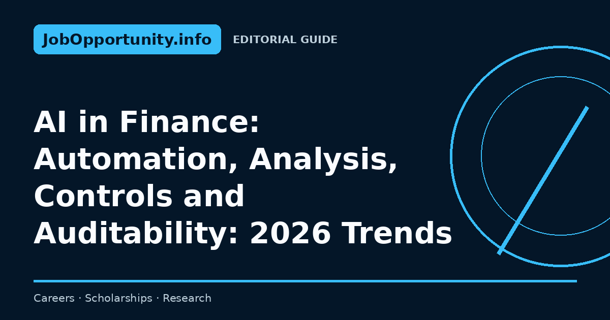 AI in Finance: Automation, Analysis, Controls and Auditability: 2026 Trends