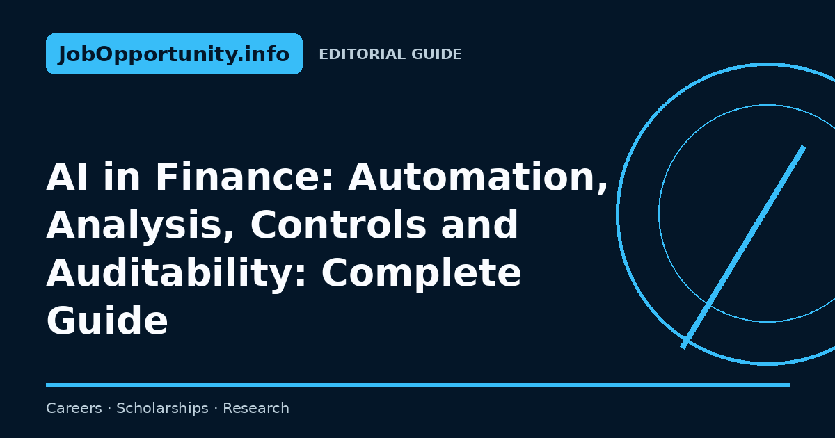 AI in Finance: Automation, Analysis, Controls and Auditability: Complete Guide