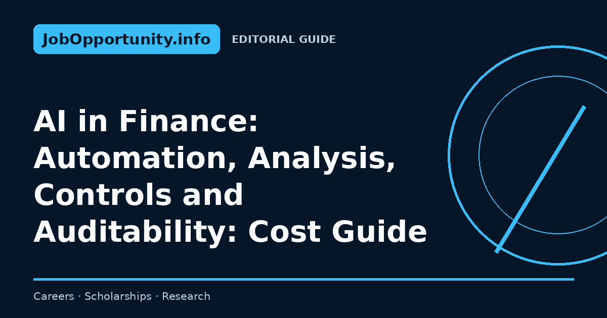 AI in Finance: Automation, Analysis, Controls and Auditability: Cost Guide