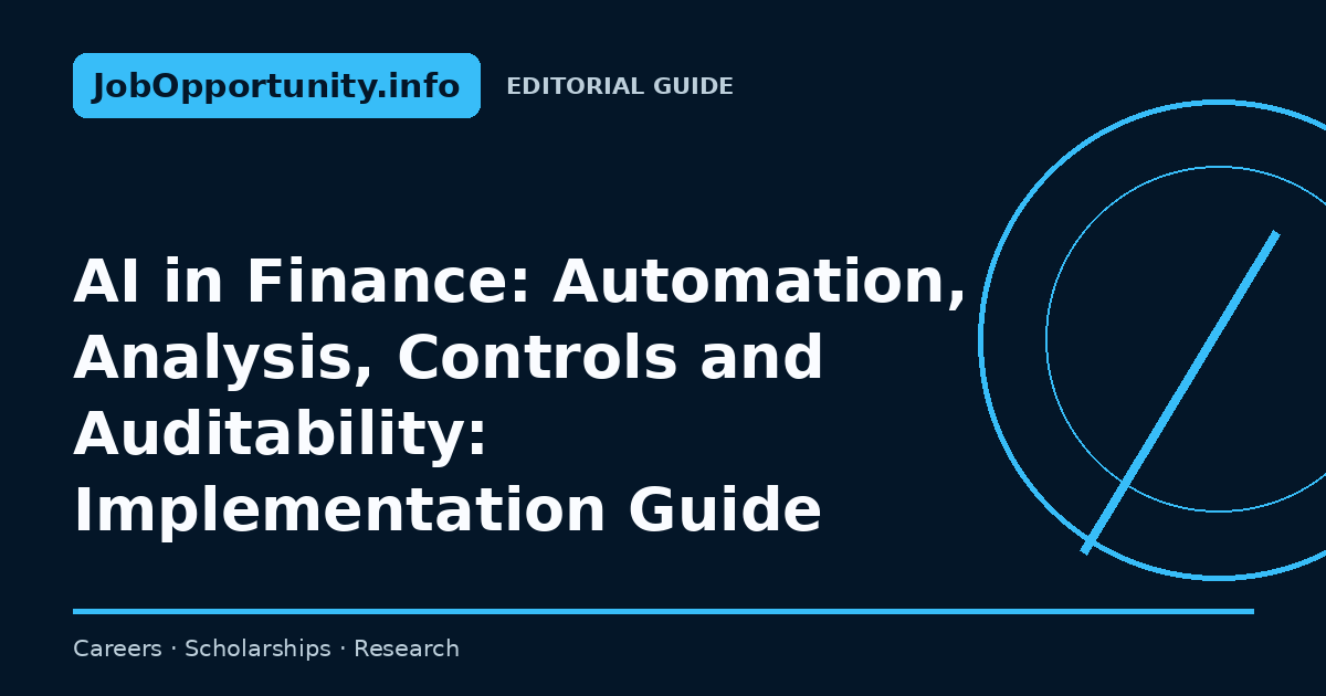 AI in Finance: Automation, Analysis, Controls and Auditability: Implementation Guide