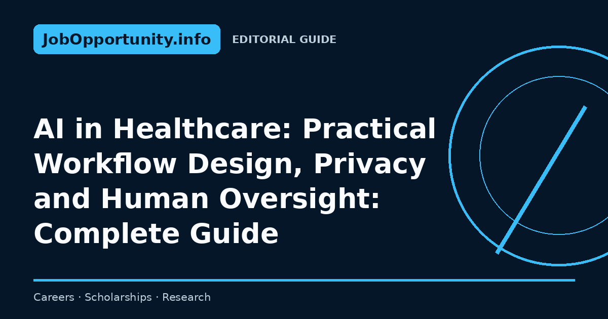 AI in Healthcare: Practical Workflow Design, Privacy and Human Oversight: Complete Guide