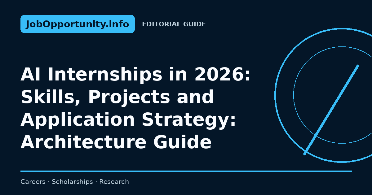 AI Internships in 2026: Skills, Projects and Application Strategy: Architecture Guide