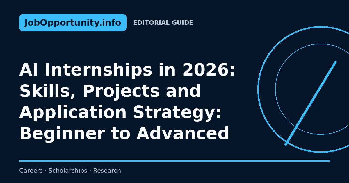 AI Internships in 2026: Skills, Projects and Application Strategy: Beginner to Advanced