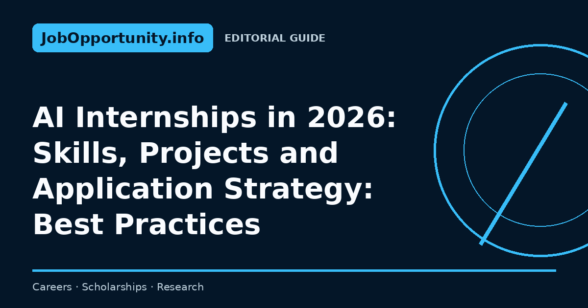 AI Internships in 2026: Skills, Projects and Application Strategy: Best Practices