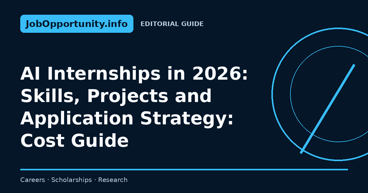 AI Internships in 2026: Skills, Projects and Application Strategy: Cost Guide