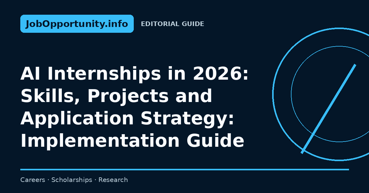 AI Internships in 2026: Skills, Projects and Application Strategy: Implementation Guide