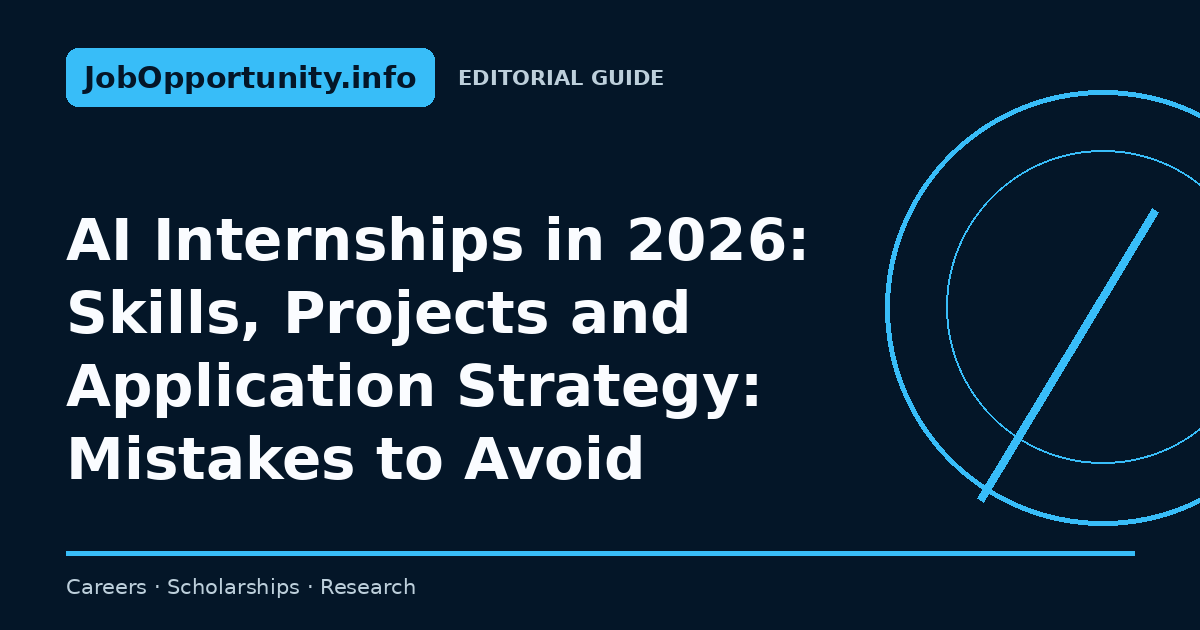 AI Internships in 2026: Skills, Projects and Application Strategy: Mistakes to Avoid