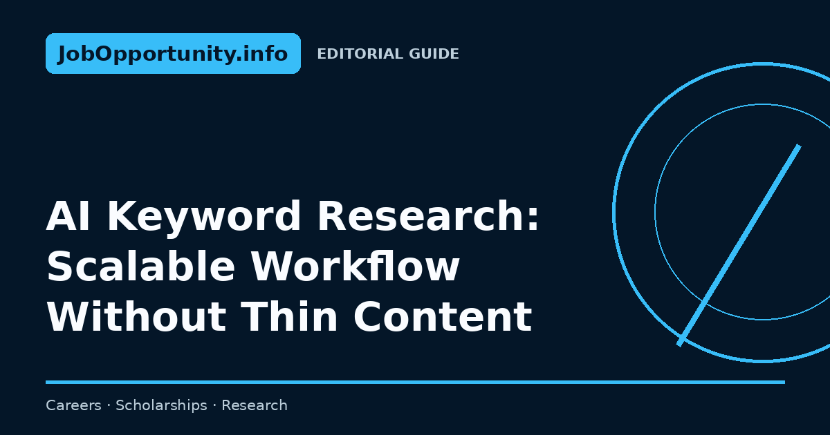 AI Keyword Research: Scalable Workflow Without Thin Content