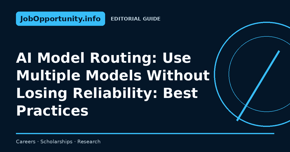 AI Model Routing: Use Multiple Models Without Losing Reliability: Best Practices