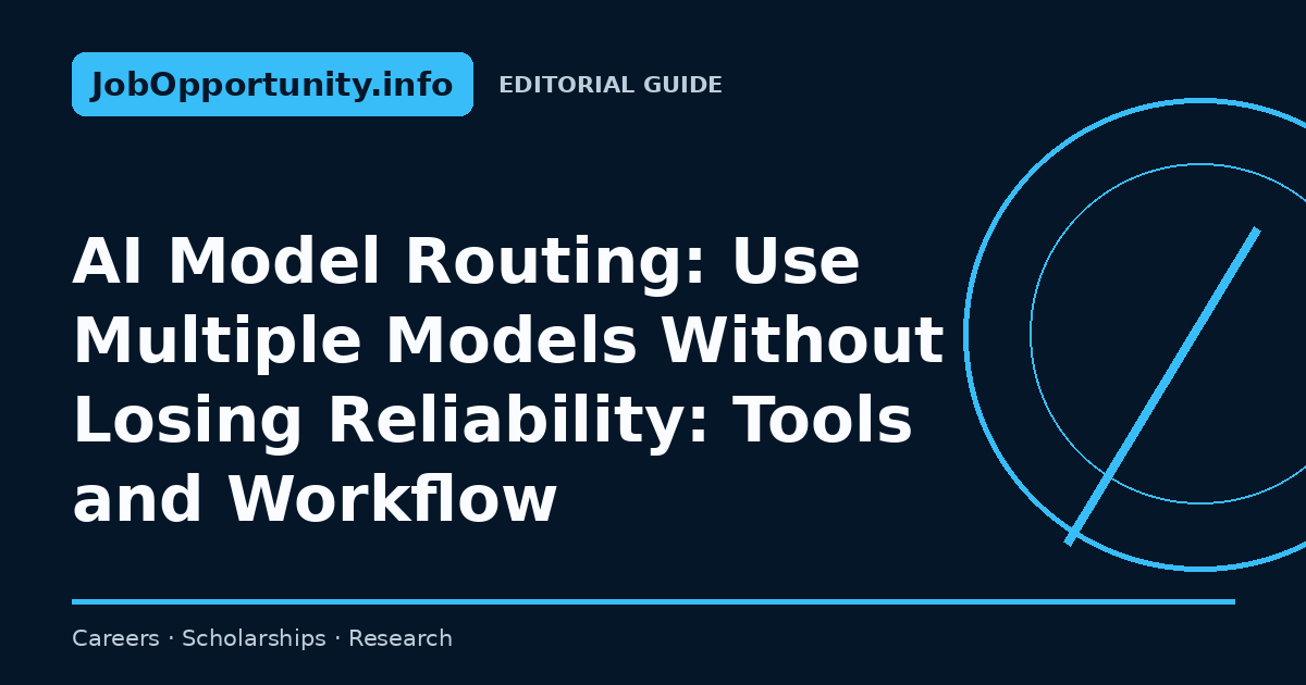 AI Model Routing: Use Multiple Models Without Losing Reliability: Tools and Workflow