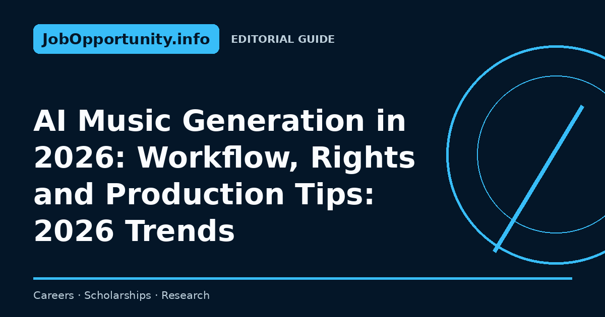 AI Music Generation in 2026: Workflow, Rights and Production Tips: 2026 Trends